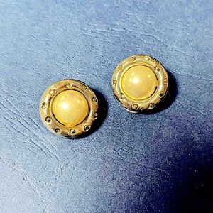 Vtg GA Italy 925 Giorgio Armani sterling marcasite earrings in good condition.